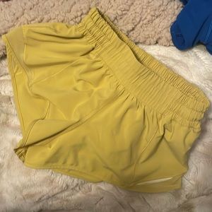 lululemon athletica Yellow Athletic Shorts